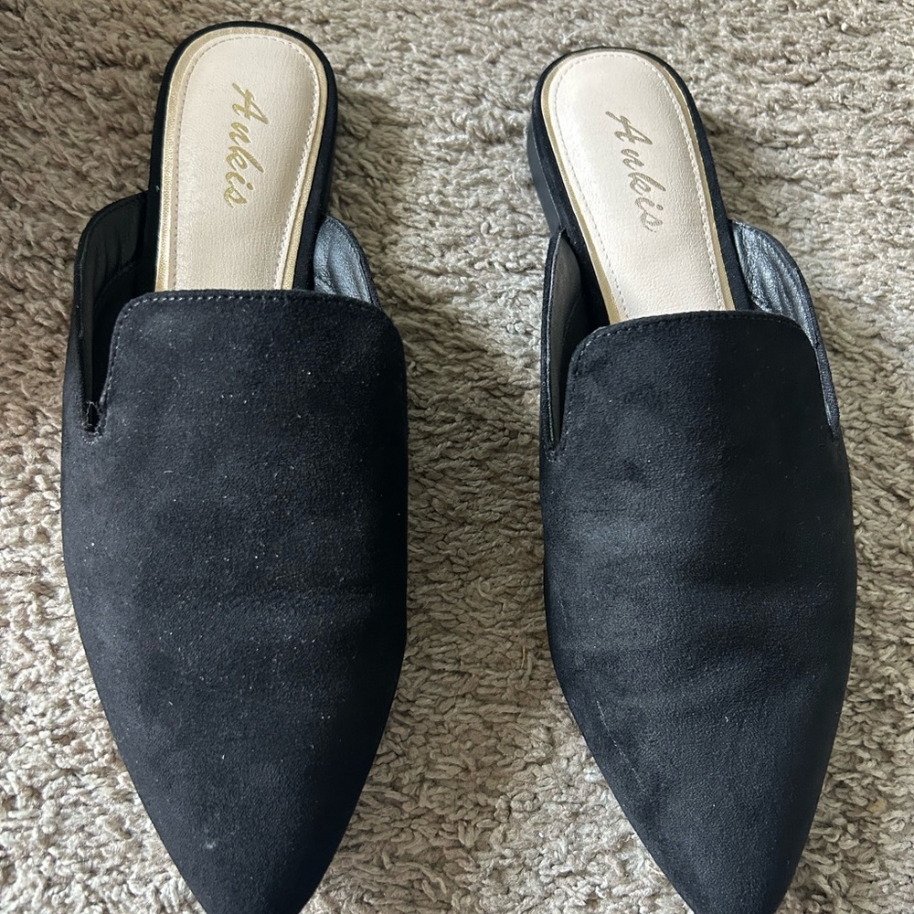 Ankis Women's Classic Black Mules